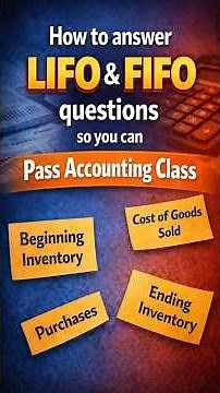 LIFO and FIFO Questions Are NOT Hard (If You Do This) #Accounting #LIFO #FIFO #Inventory #COGS