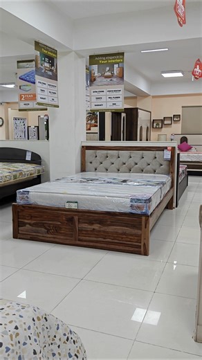 Damro Sheesham Wood Queen Size Bed Price | Looks | Zaira Model | Damro Tirupati