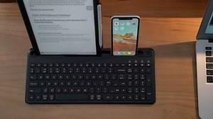 Watch Multidevice Backlit Bluetooth Keyboard with Integrated Stand on Amazon Live