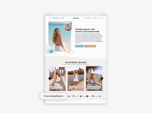 Wordpress Theme for Travel Bloggers, Agents, Lifestyle Bloggers | Free Installation - Etsy