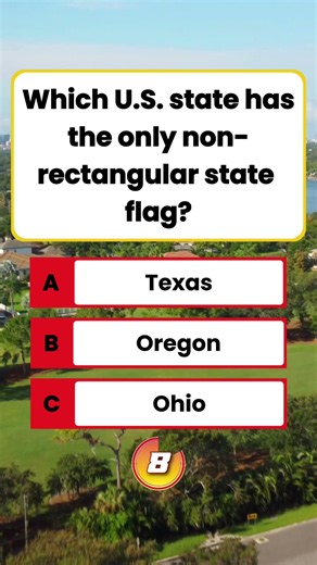Only 1% Know 🤯 Which U.S. State Has the ONLY Non-Rectangular State Flag? | USA Quiz #USAQuiz #GKQuiz