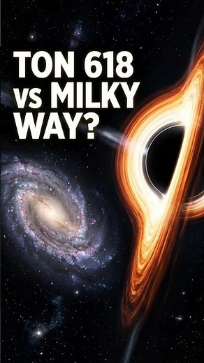 TON 618 vs The Milky Way — The Size Difference Is INSANE 🤯🌌#TON618 #MilkyWay #BlackHole #Universe