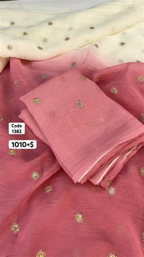 Crush shaded saree with beautiful sequence butti all over on saree with running blouse