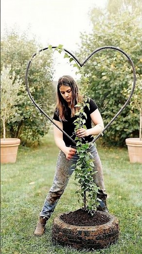 Transformation incroyable : d’un vieux pneu à un jardin fleuri 🔥🌸