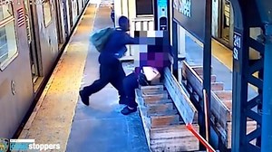 Disgusting moment man smears human feces on woman waiting for subway