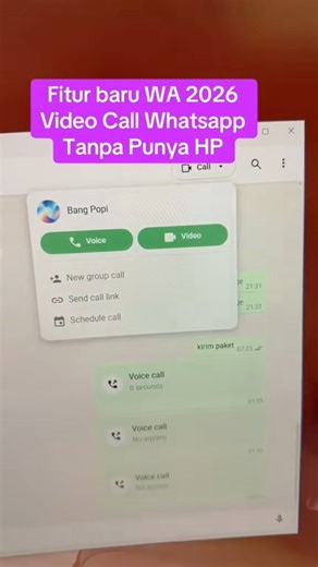 Fitur baru WA 2026 Video Call Whatsapp Tanpa Punya HP #fiturbaruwhatsapp #fiturbaruwhatsapp2026 #fyp #fyppppppppppppppppppppppp | Jessie Cloude