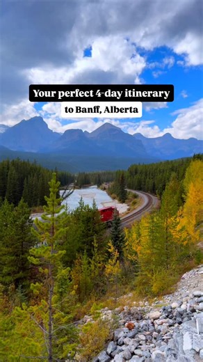 Save this Banff itinerary 🌲 If Banff isn’t already on your bucket list, this is your sign to make it happen. Base yourself at @buffalomountainlodge, the dreamiest alpine stay tucked right in the heart of Banff — cozy rooms, wood-burning fireplaces, and a hot tub that hits different after a day on the trails. ✨ Day 1: Arrival & Golden Hour Views 🟢 Check into Buffalo Mountain Lodge and settle in with mountain views right outside your window. 🟢 Visit Two Jack Lake for peaceful reflections of Mou