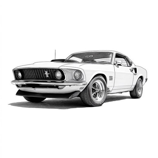Ford Mustang Coloring Pages Printable | Classic Muscle Car Coloring Book | 21 Unique Pages | Digital Download - Etsy Hong Kong