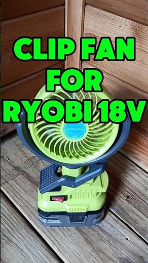 0625 Powerful Cordless Clip Fan for Ryobi 18V Batteries
