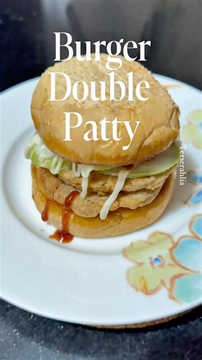 Burger pake daging sapi double