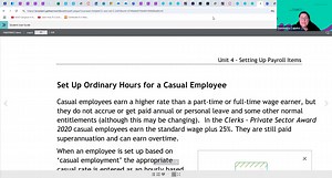 Unit 4.12 Set up Ordinary Hours for a Casual Employee