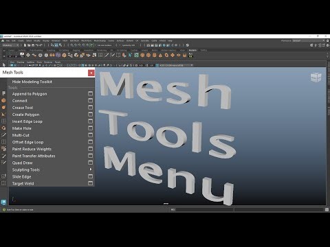 Maya 2024 Mesh Tools Menu Overview