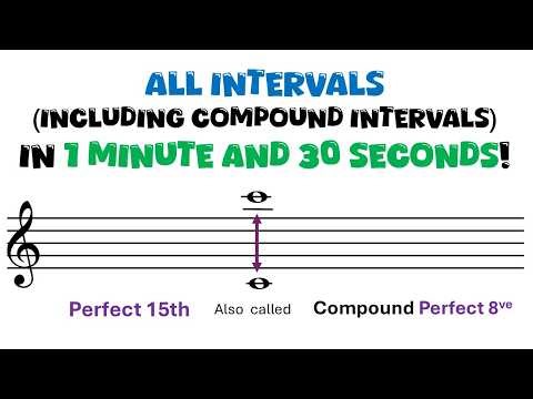 Intervals over 2 Octaves - Includes compound intervals