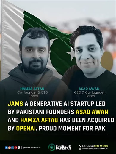 #connectedpakistan #artificialintelligence #openai #jams #techinnovation #pakistanifounders #startupecosystem #airevolution #globaltech | Connected Pakistan