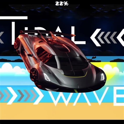 Epic Tidal Wave Geometry Dash Hypercar Edit