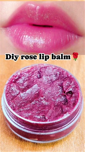 DIY Rose Lip Balm for Naturally Pink, Soft & Glowing Lips 💋#shorts