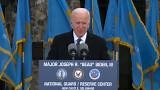 Biden gets emotional at departure for inauguration
