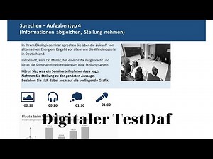 The digital TestDaF | Speaking - Task Type 4
