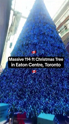 🇨🇦 World's Tallest Christmas Tree ✨ | Eaton Centre 2025 - Toronto Rise #torontovibes