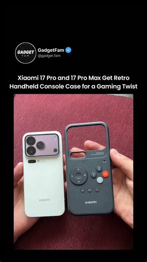 GadgetFam - Tech & Smartphones. | Xiaomi has introduced a retro gaming case for the 17 Pro and 17 Pro Max. Using the phones’ rear display, the case transforms them into... | Instagram