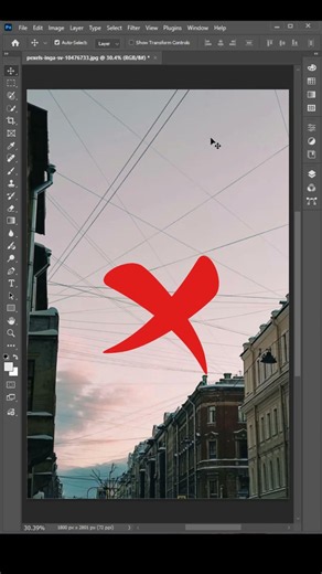 How to Remove Wires & Power Lines in Photoshop | Easy Adobe Photoshop Tutorial
