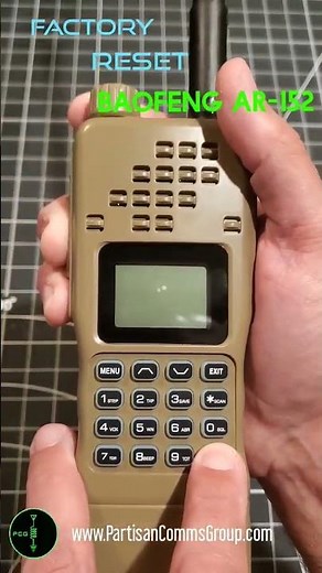S6: Baofeng AR-152 Factory Reset
