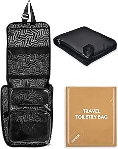 Slim Toiletry Bag for Travel – Flat Hanging Dopp Kit for Men, TSA-Approved Shaving Organizer with Leak-Proof Detachable Pouches, Waterproof & Compact, Gift-Ready