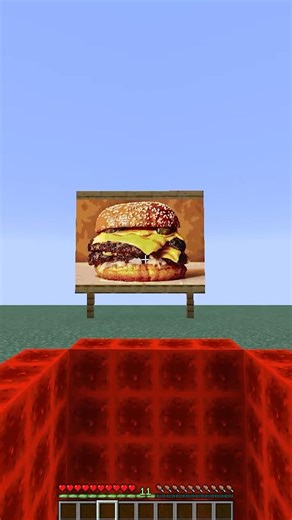 I jumped into the food hole in Minecraft!! #shorts