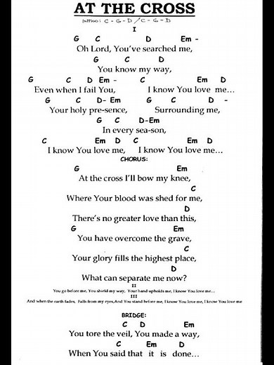 At the Cross Lyrics and Chords