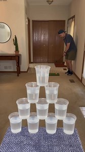 Pong golf pyramid! #trickshot #golf #pingpong | JM TrickShots