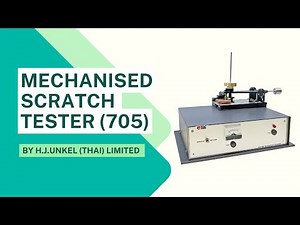 Mechanised Scratch Tester (705)