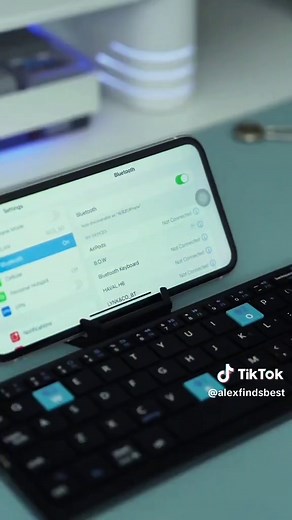 Foldable Bluetooth Keyboard with Phone Stand
