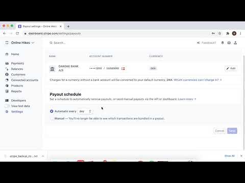 How to change PAYOUT SCHEDULE or SETTINGS in STRIPE?