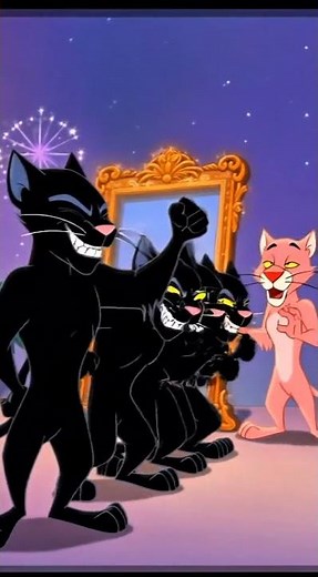 Pink Panther Clone Making Mirror #animation #cartoon #shorts