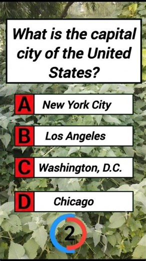What Is the Capital City of the United States? 🇺🇸 | USA Geography Quiz#USAQuiz #USATrivia