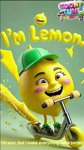 I’m Lemon! 🍋 Small, Yellow, and sour | Lemon Cartoon Fruits | Nursery Rhymes - ToonyTune