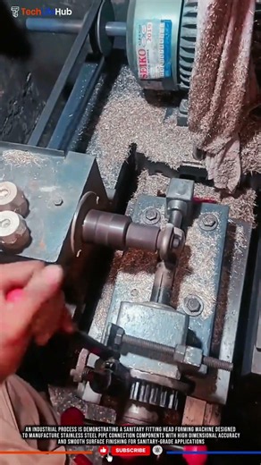 Innovation Sanitary Pipe Fitting Head Forming Machine for Precision Stainless Steel Components #tech