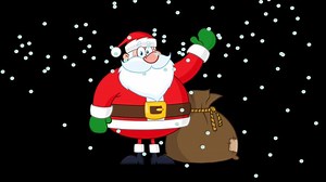 Download Santa Claus Cartoon Character Waving. 4K Animation Motion Graphics Without Background for free