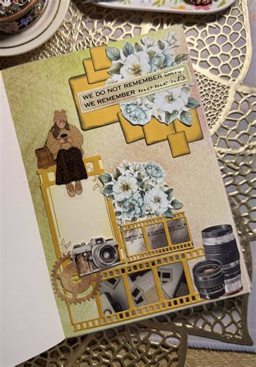 ASMR Aesthetic Journaling | film Theme 🎞️ 📷 #journaling #scrapbooking #asmr #reels