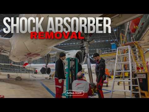 We dismantle nose landing gear of A320