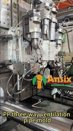 PP three way ventilation pipe mold #ansix #injection #factory