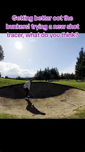 experwmenting with a new golf shot tracer, getting better out the bunkers tho! #golf #golfskill