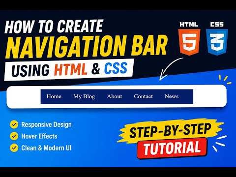 How to Create a Navigation Bar in HTML & CSS | Step-by-Step Tutorial