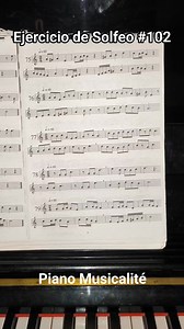Ejercicio de Solfeo 102✨ #easy #pianotutorial #pianolessons #teoriamusical | Piano Musicalité