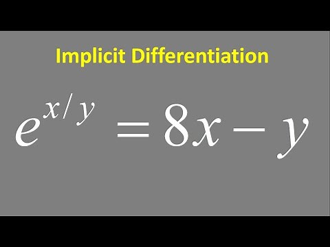 Implicit Differentiation: e^(x/y) = 8x - y
