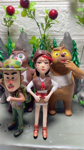 Hunter vs Tribal Girl & Wild Bears 🐻🔥 Epic Clay Doll Transformation
