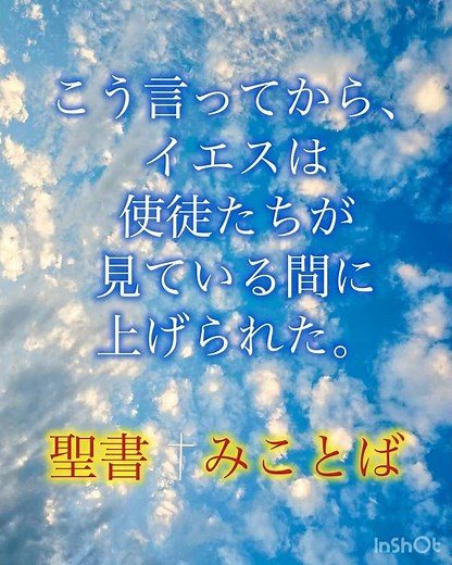 #みことば#聖書#昇天#使徒の働き1:9-11#ヨハネの福音書13:3#御言葉#神様#イエスキリスト#真理#福音#真実#使徒#天に引き上げられた#神の右の座#着座#万物#御使い#ガリラヤの人#ショート