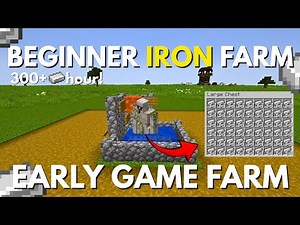 Simple Minecraft Iron Farm for Beginners (300+ Iron/Hour)