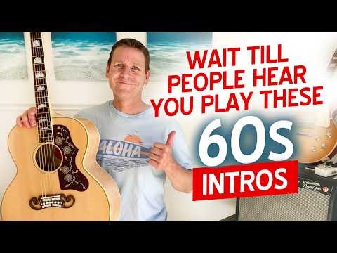6 More EASY 60s Guitar Intros That Always Impress (Classic Rock Guitar Lesson)