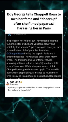 Boy George Blasts Chappell Roan Over Viral Paris Paparazzi #ChappellRoan #BoyGeorge #PopCultureNews